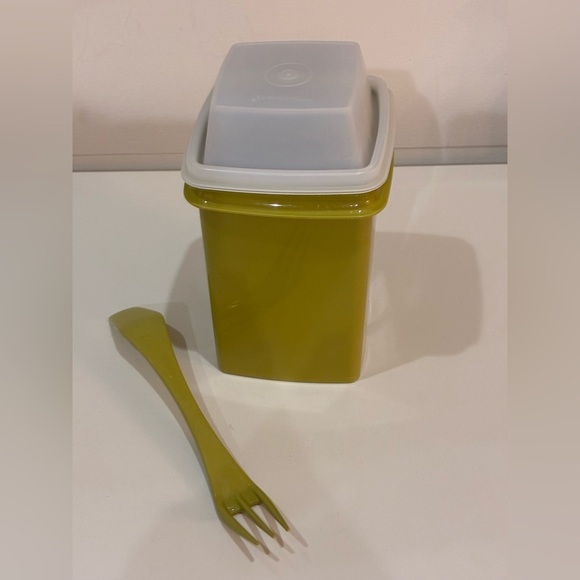 Tupperware Other - Tupperware Pick-a-Deli container, a pickle keeper. Vintage olive green. W/Fork